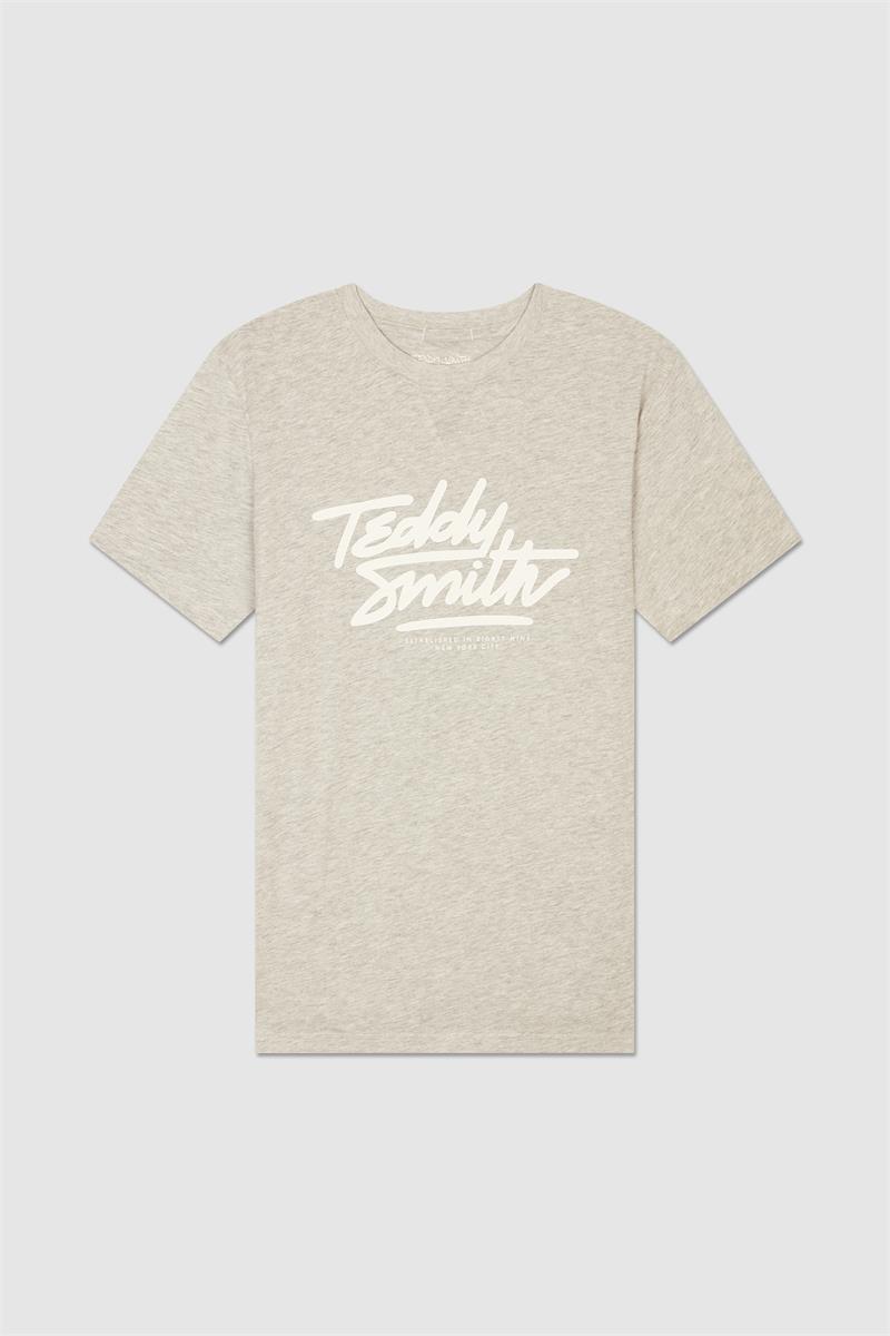 T-shirt col rond SCRIPT MC gris