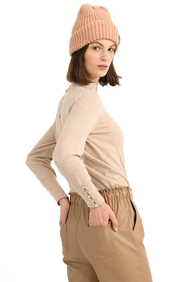 pantalon-en-simili MB beige 3
