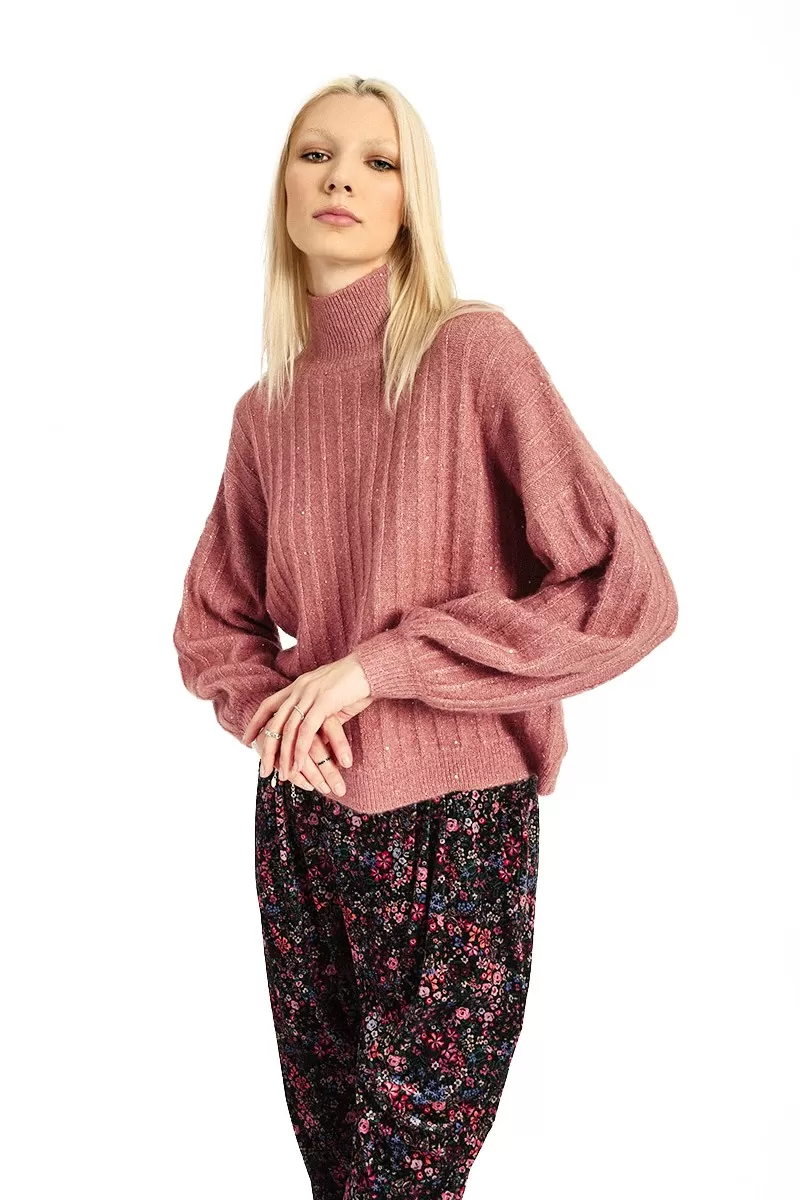 pull-a-col-montant-et-manches-bouffantes MB 1