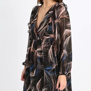 Robe courte à col V – Image 3