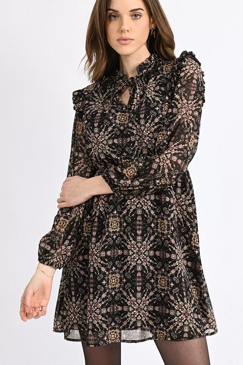 robe-imprimee-a-manches-bouffantes MB 3