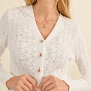 Cardigan boutonné côtelé – Image 3