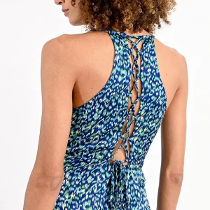 ROBE longue imprimée dos lacé – Image 4