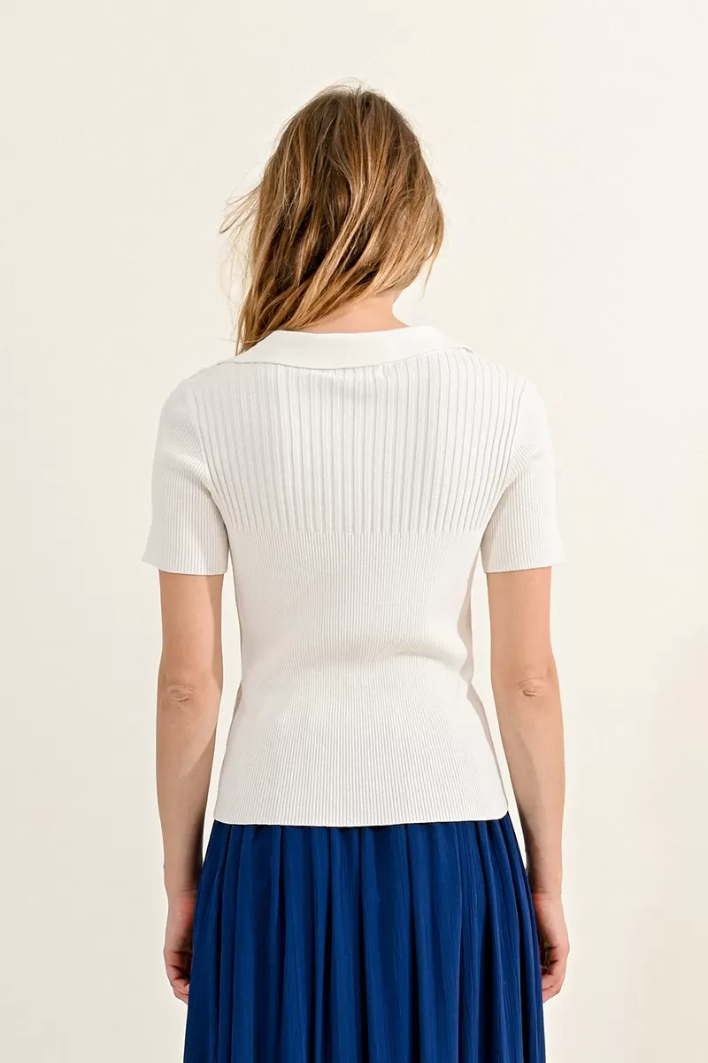 T-shirt côtelé 4