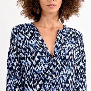 Top léger imprimé bleu – Image 3