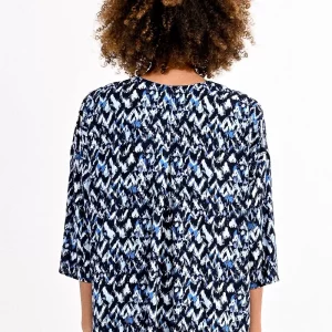 Top léger imprimé bleu – Image 4