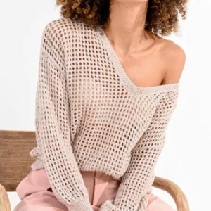 pull en maille doré