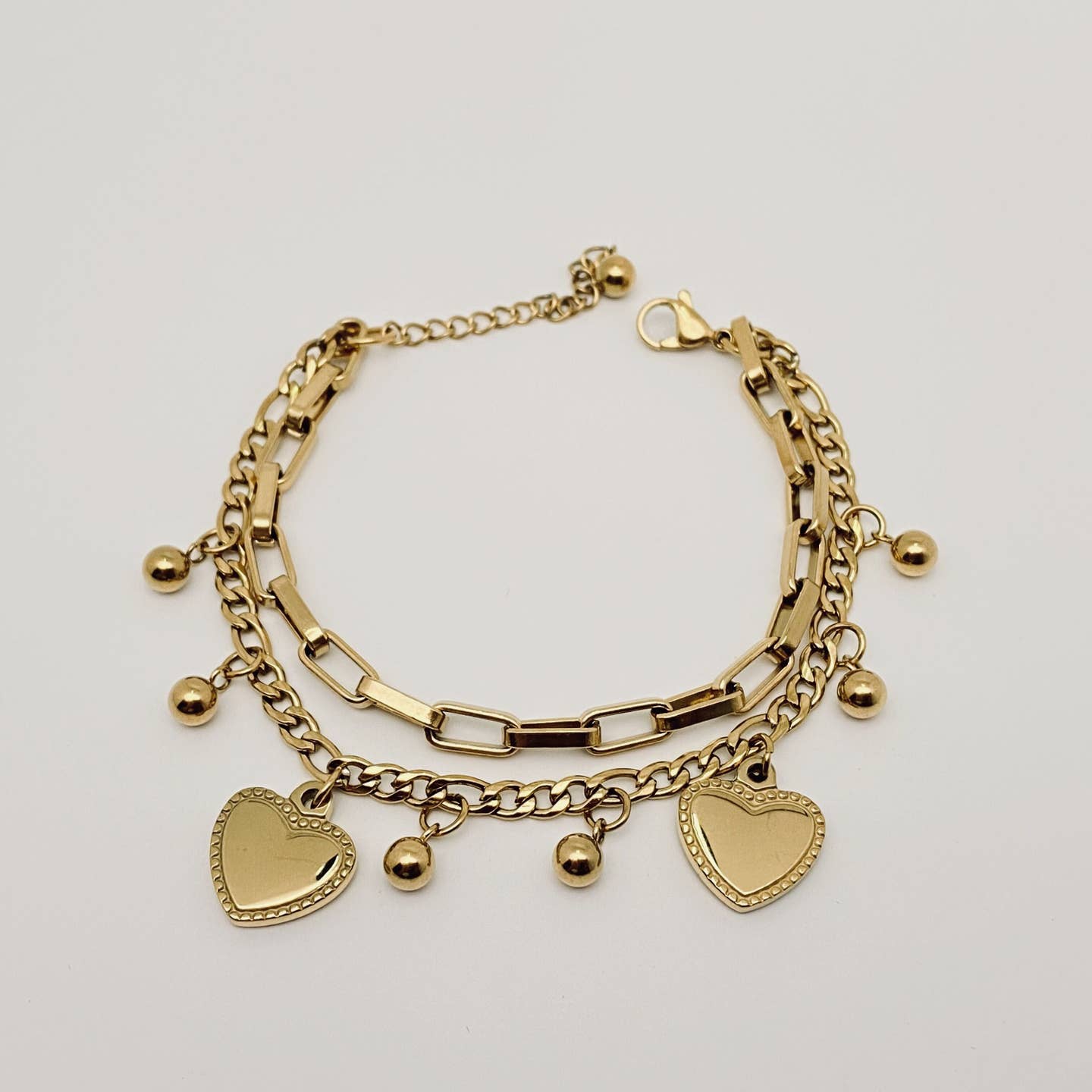 Bracelet cœur acier 2