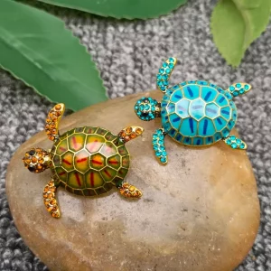 Broches tortues strass