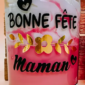 bougie bonne fête maman fleur de cerisier