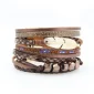 Bracelet large cuir marron