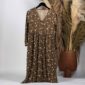 Robe imprimee marron 22