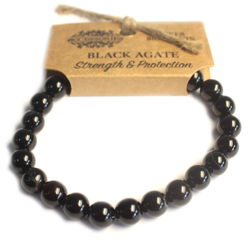 Bracelet agate noire