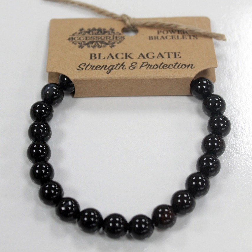 Bracelet agate noire 2