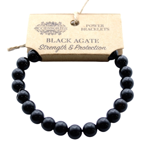 Bracelet agate noire 3