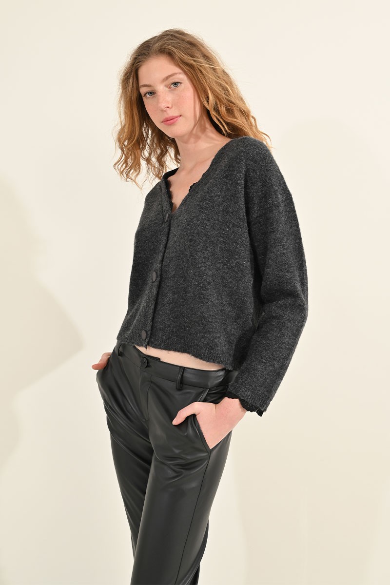 Pantalon droit simili-cuir 2