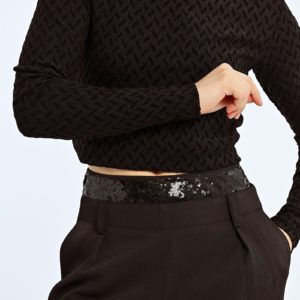 Pantalon ceinture sequins – Image 4