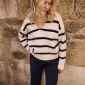 Pull esprit polo rayé