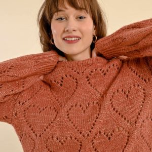 Pull maille ajouré et lurex – Image 3