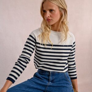Pull marinière lurex