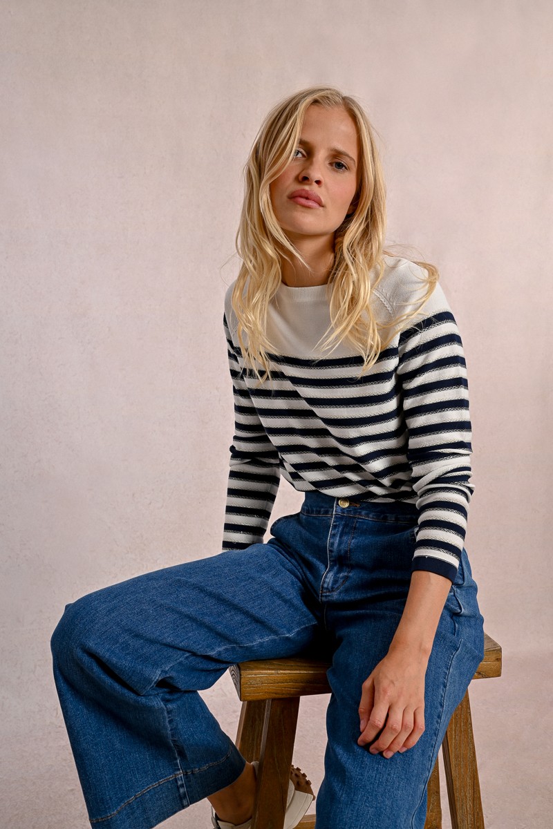 Pull marinière lurex 4