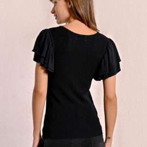 T-shirt ajusté volanté – Image 4