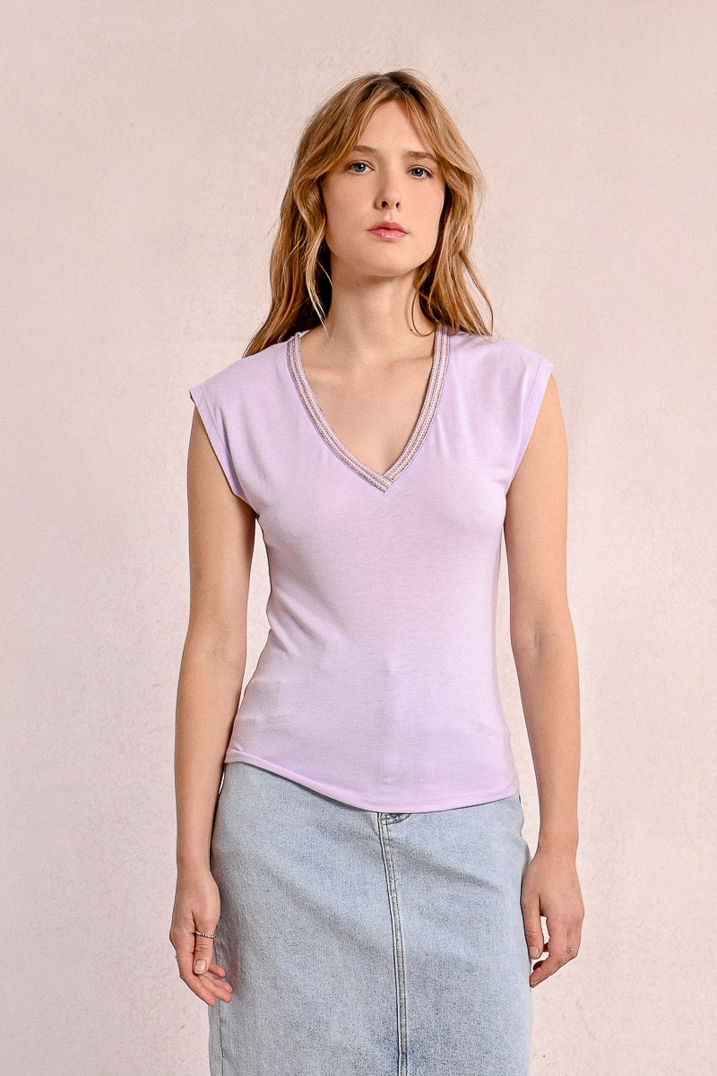 T-shirt col orné 2