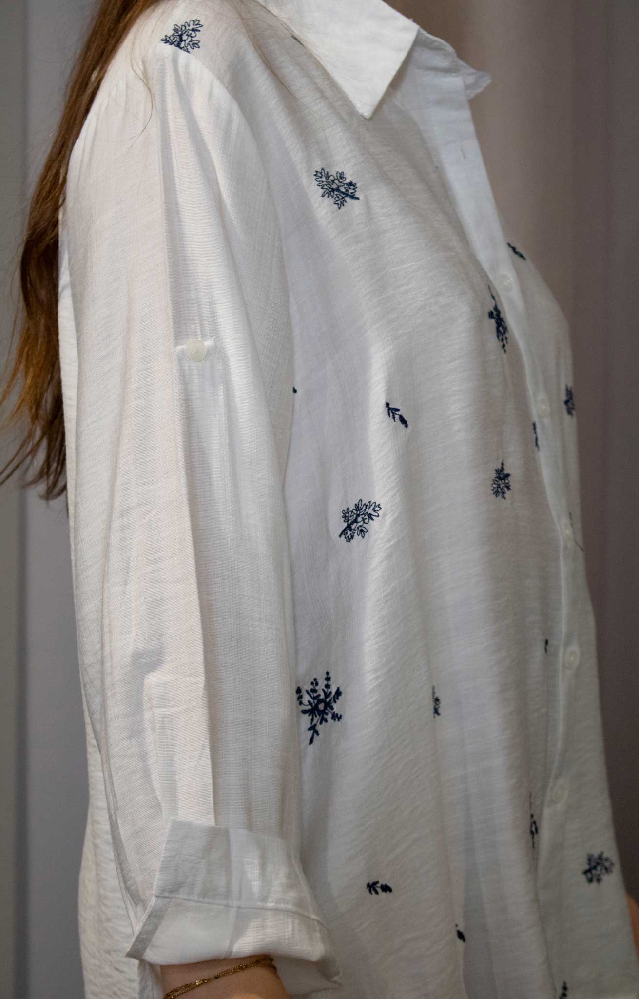 chemise feuillage