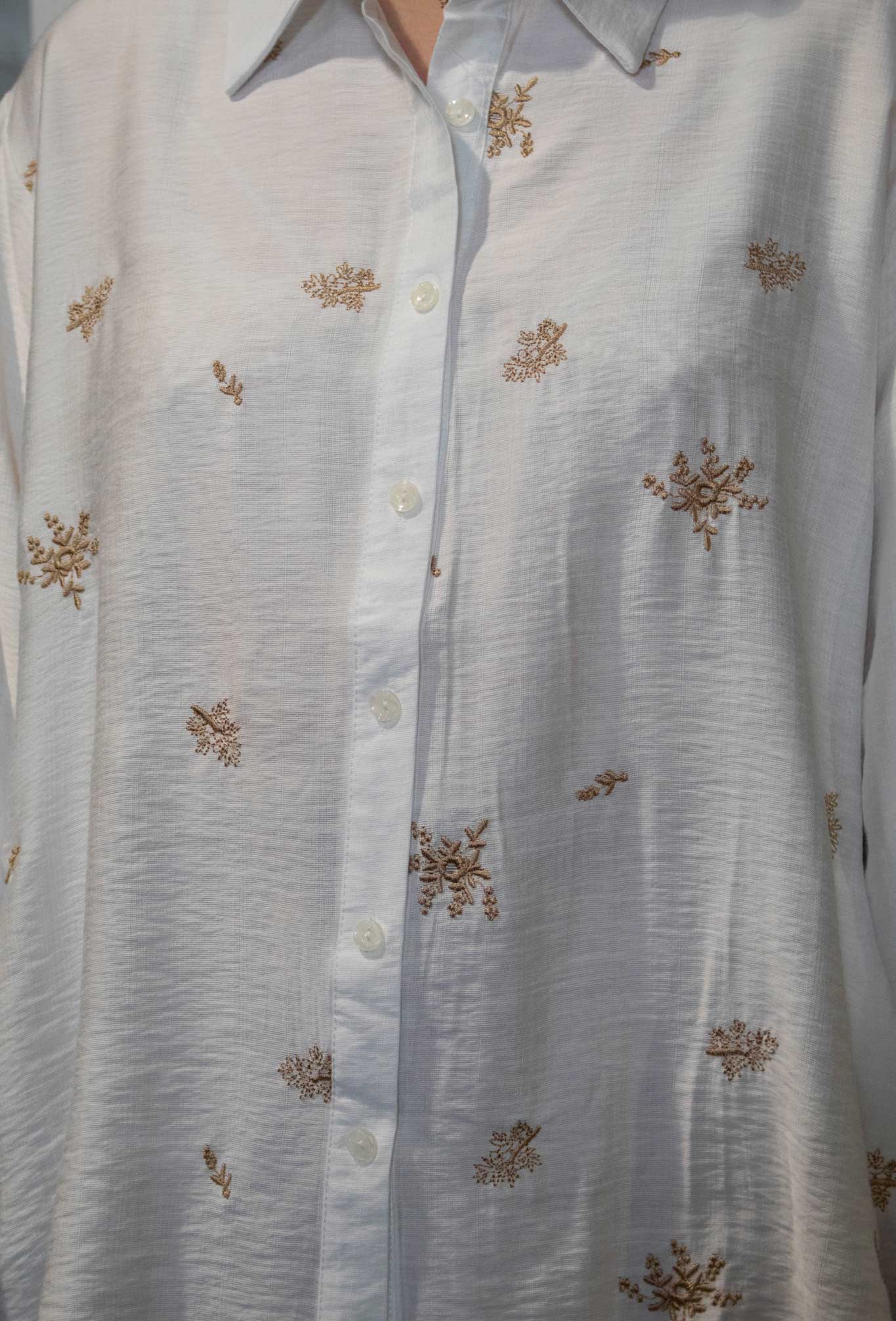 chemise feuillage