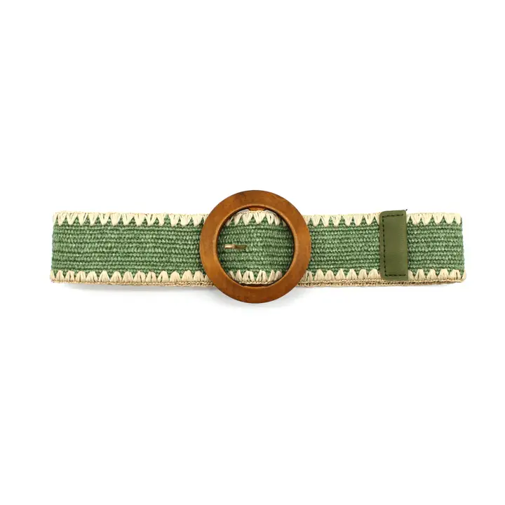 Ceinture bohème ronde kaki