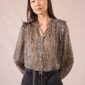 Blouse imprimée sauvage