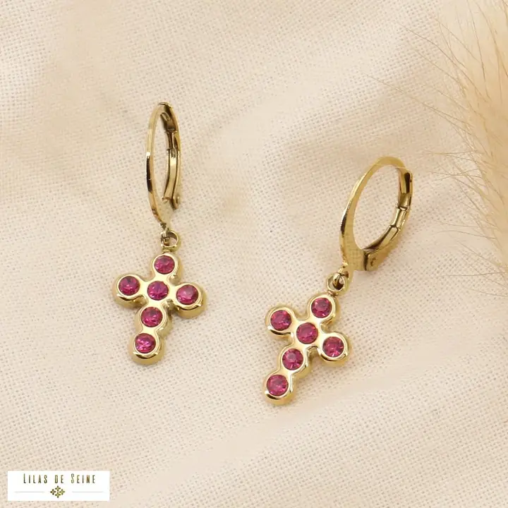 Boucles d’oreilles croix
