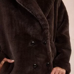 Manteau imitation fourrure