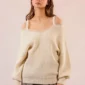 Pull épaules dégagées