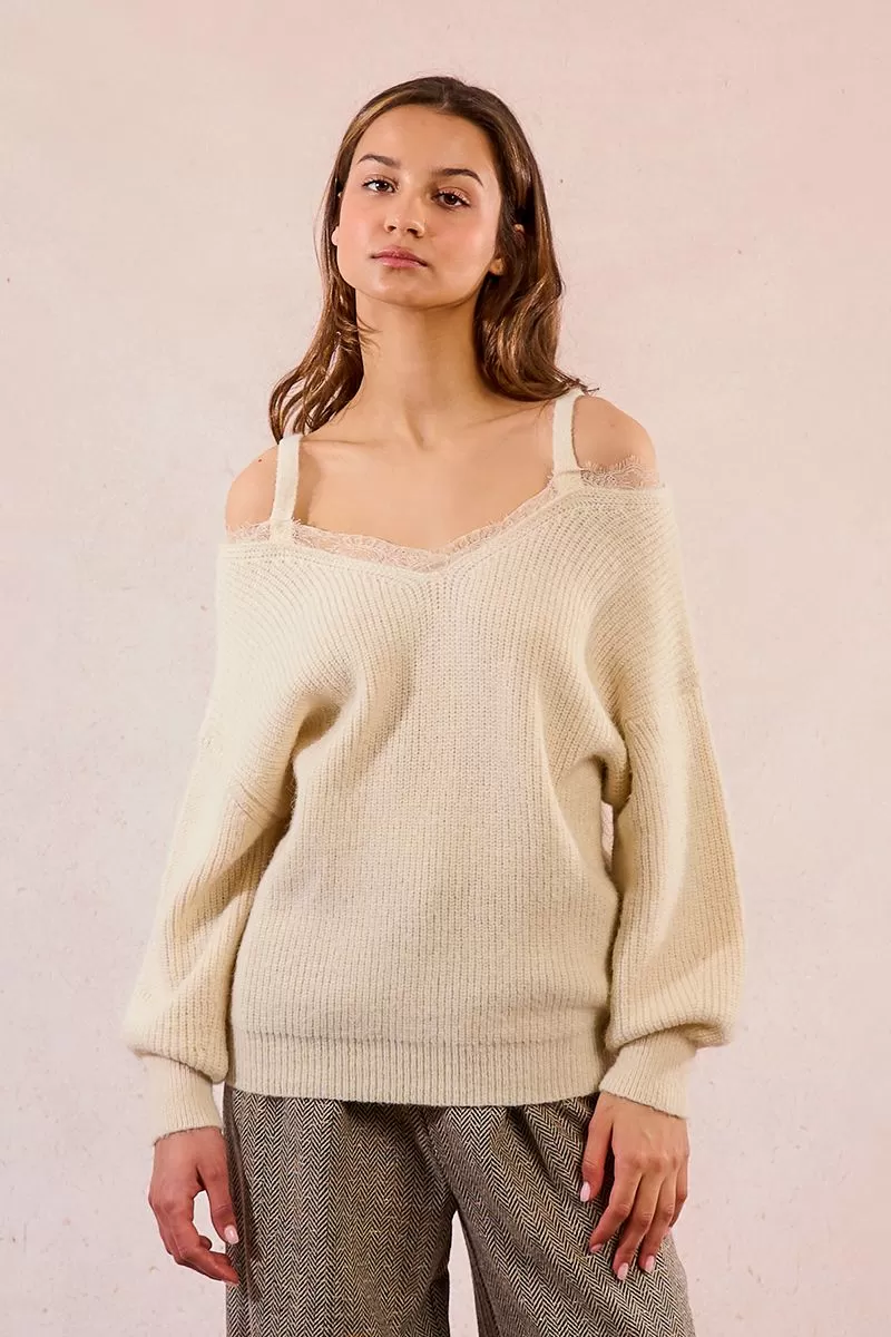 Pull épaules dégagées
