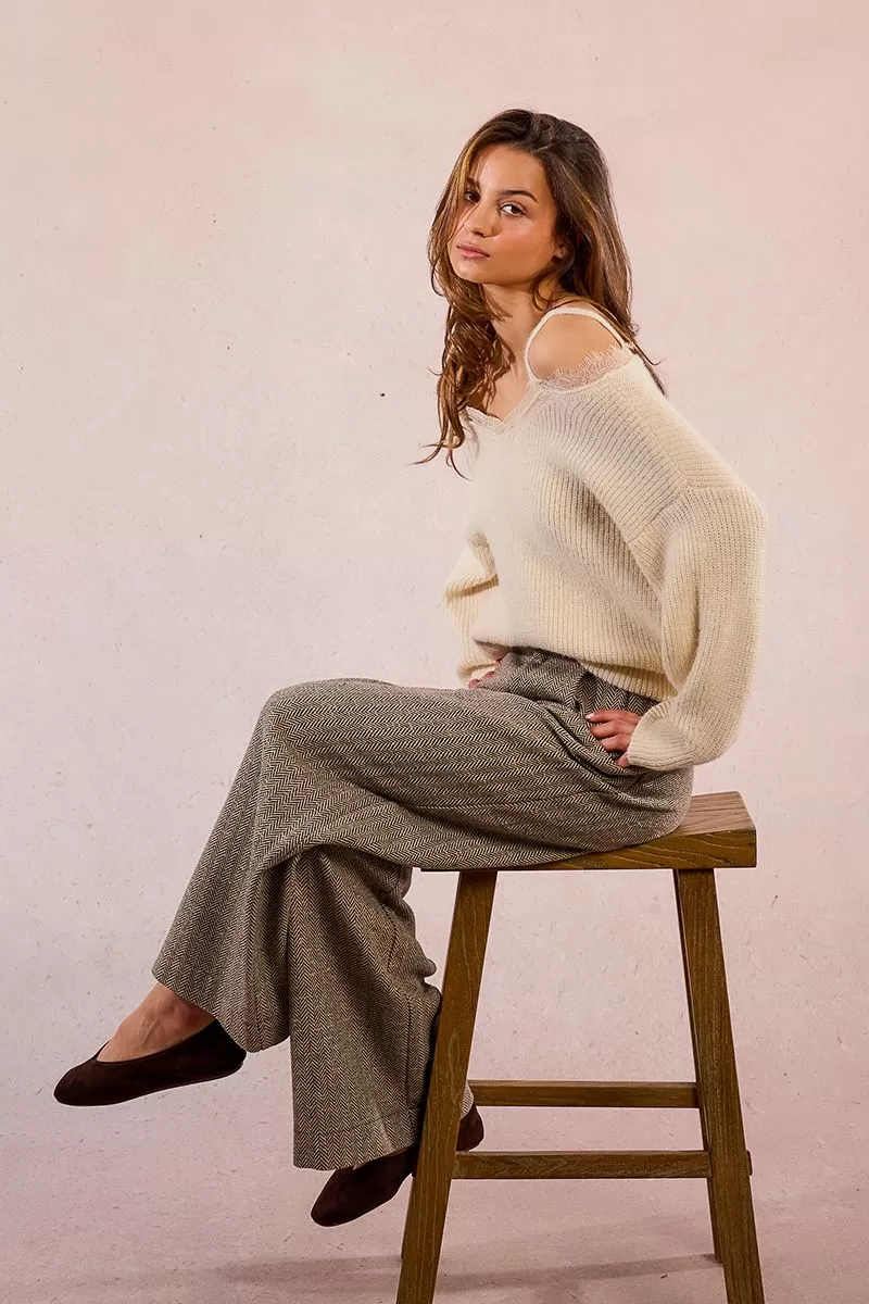 Pull épaules dégagées