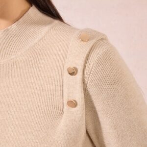 Pull fin à épaulettes