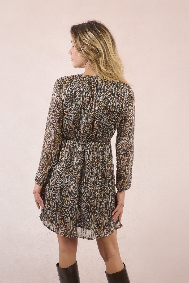 Robe courte imprimée sauvage