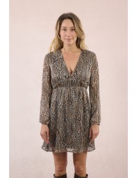 Robe courte imprimée sauvage