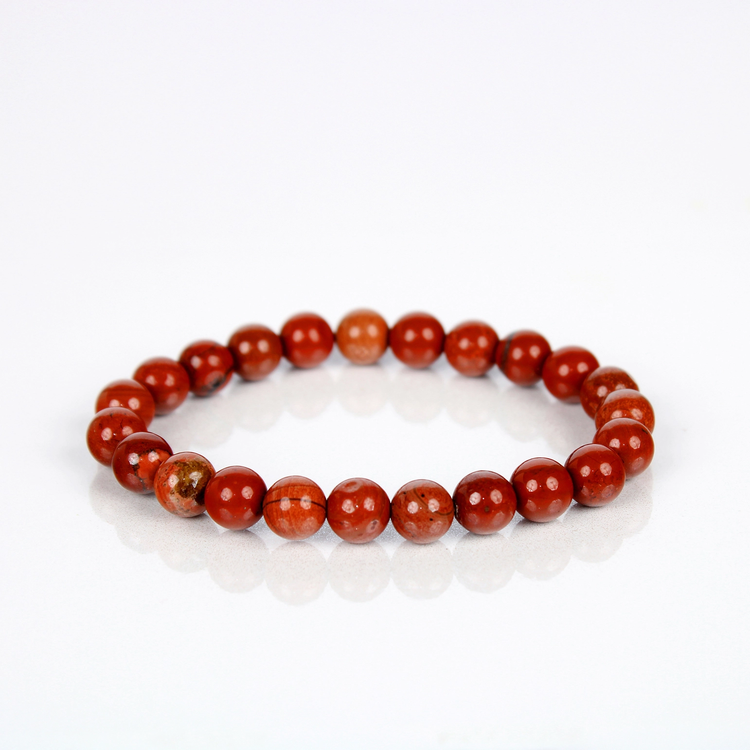 Bracelet pierre naturelle Jaspe rouge