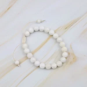 Bracelet macramé pierre naturelle de lune