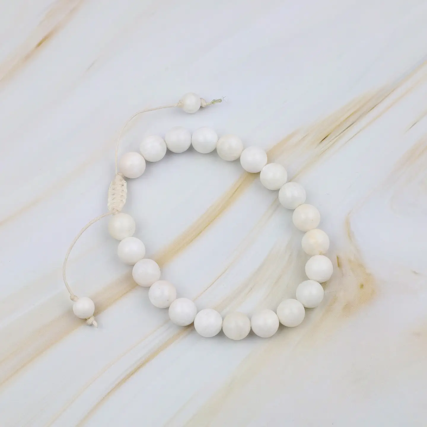 Bracelet macramé pierre naturelle de lune