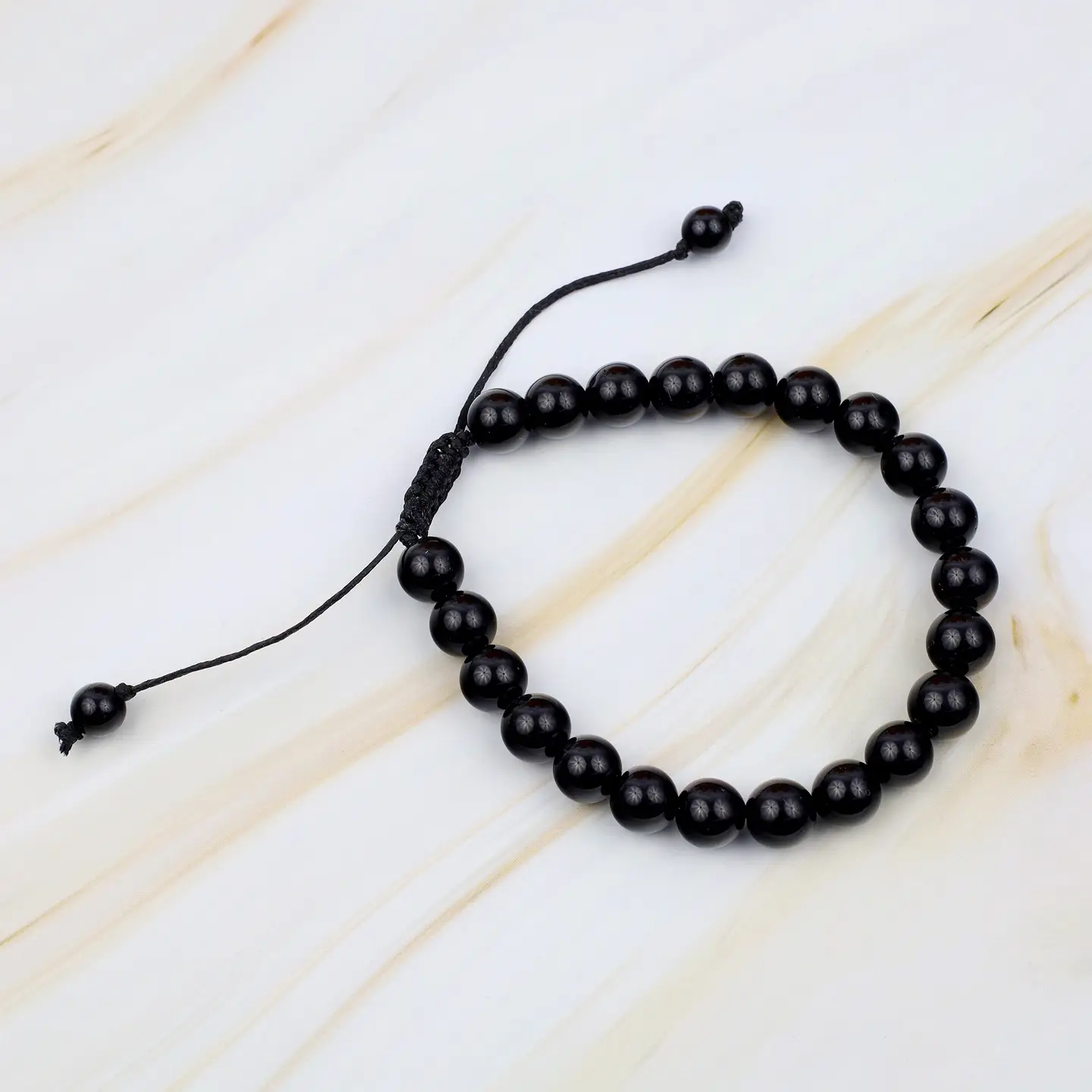 Bracelet macramé pierre naturelle Tourmaline