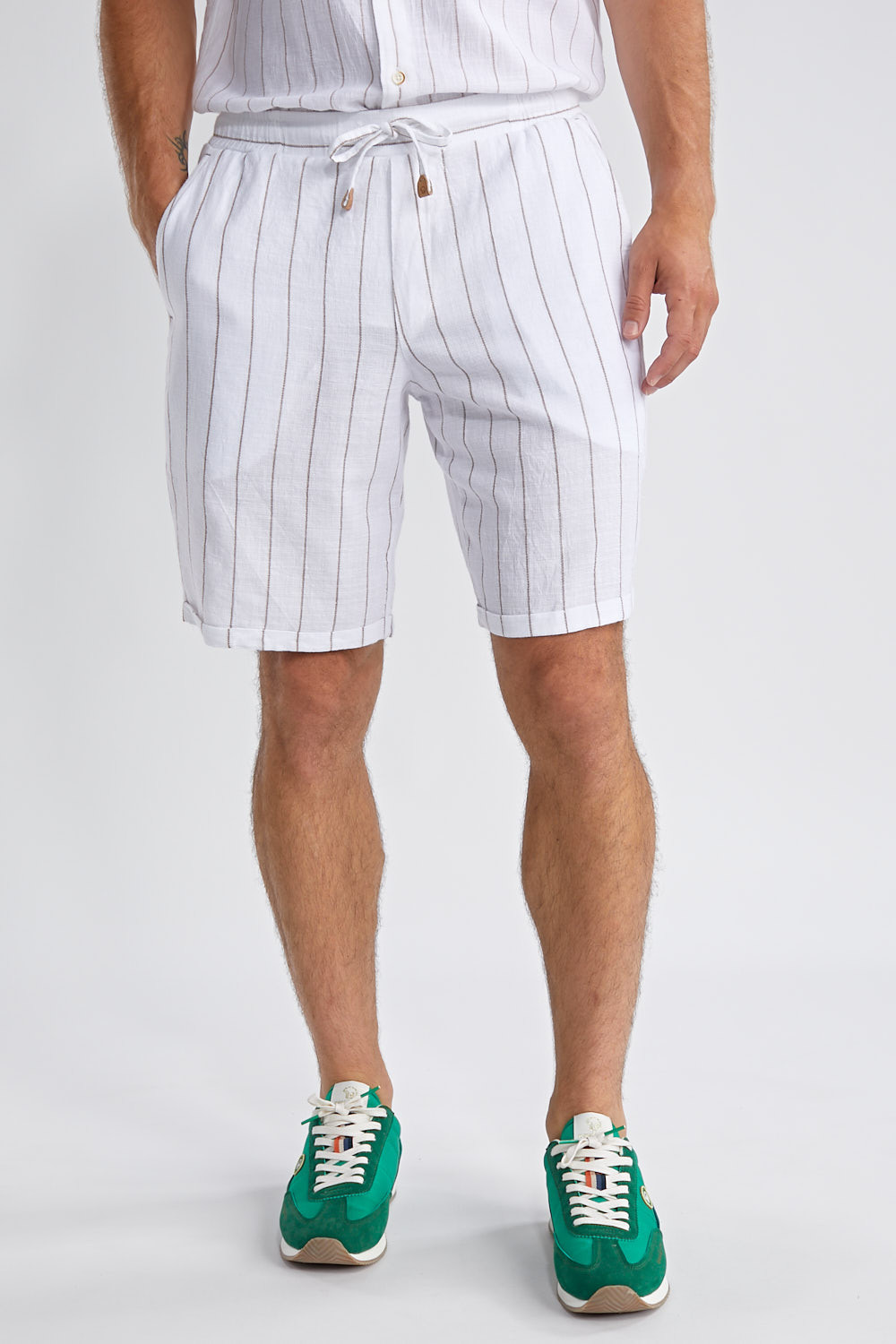Short BIJI jacquard rayé